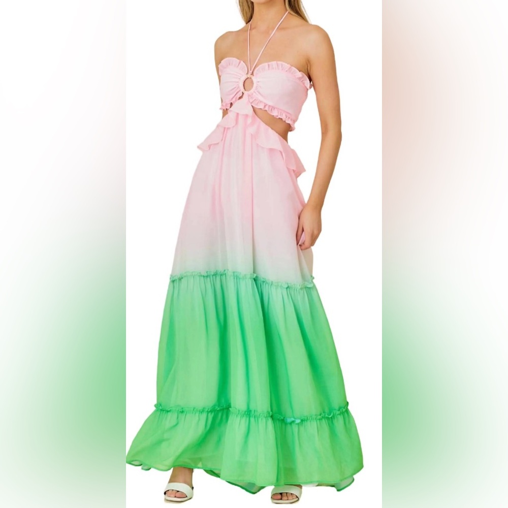 Fancy D boutique, main strip “Laura” Ombre ruffle detail
Cut out maxi dress - Picture 2 of 12